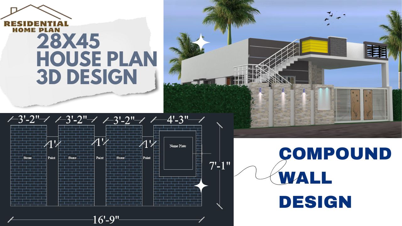 28x45 House Plan 3d Design-2BHK House Plan 3d Design