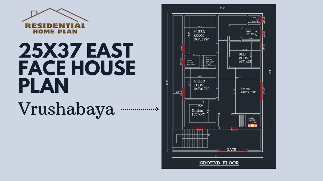 25x37 residential home plan (vrushabaya)