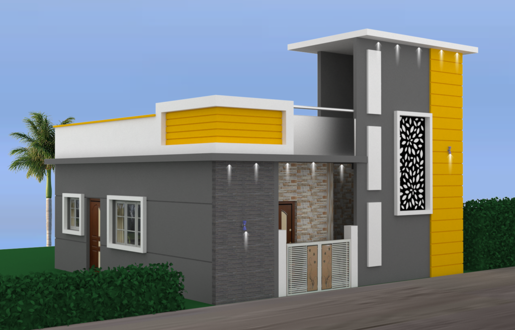 2bhk 3D Home Design