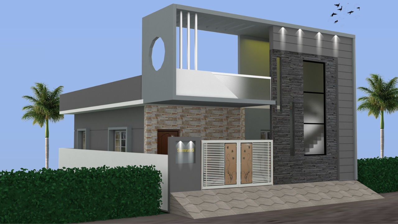 Modern 2BHK 3D Home Design