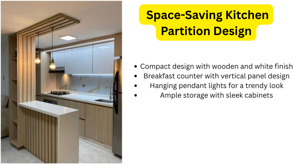 Space-Saving Kitchen Partition Design
